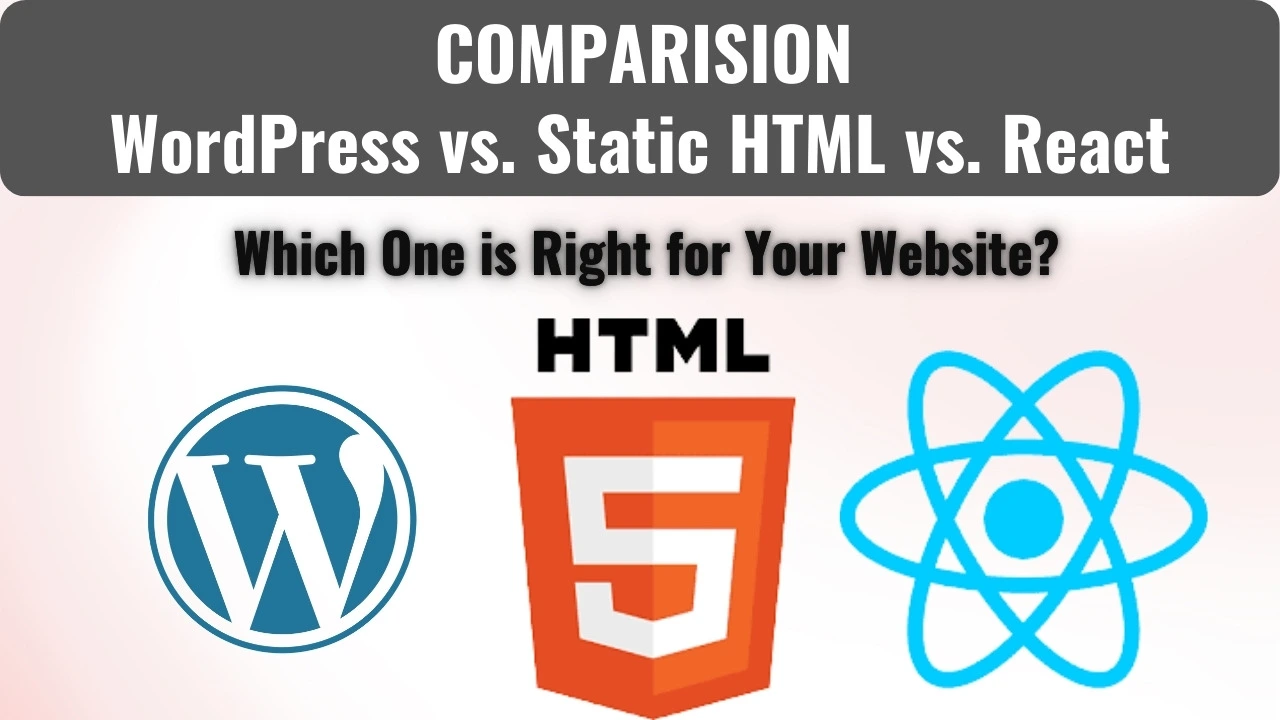 WordPress vs. Static HTML vs. React - Which One is Right for Your Website? WordPress vs. Static HTML vs. React - Which One is Right for Your Website?