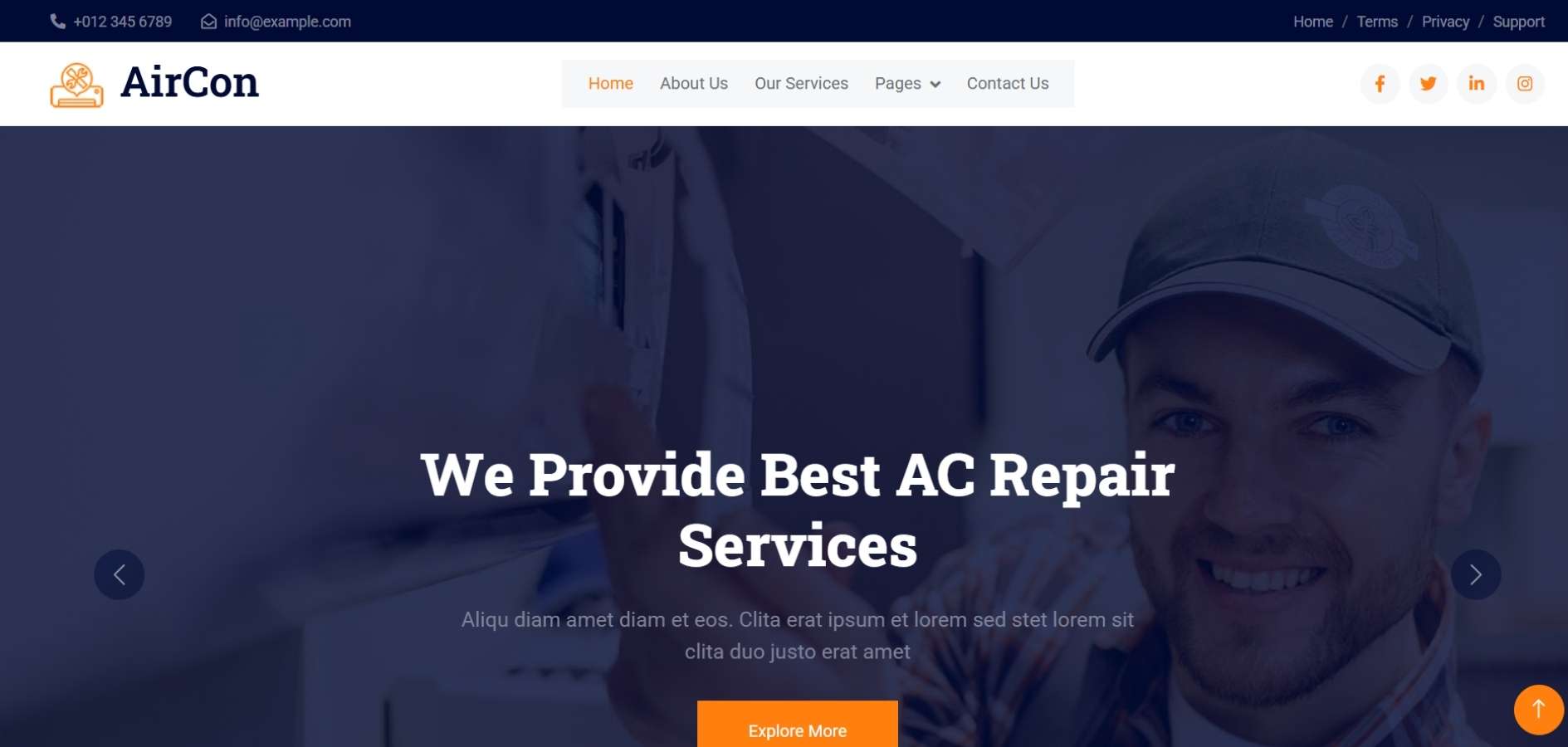 AC Repair Website HTML Template AC Repair Website HTML Template