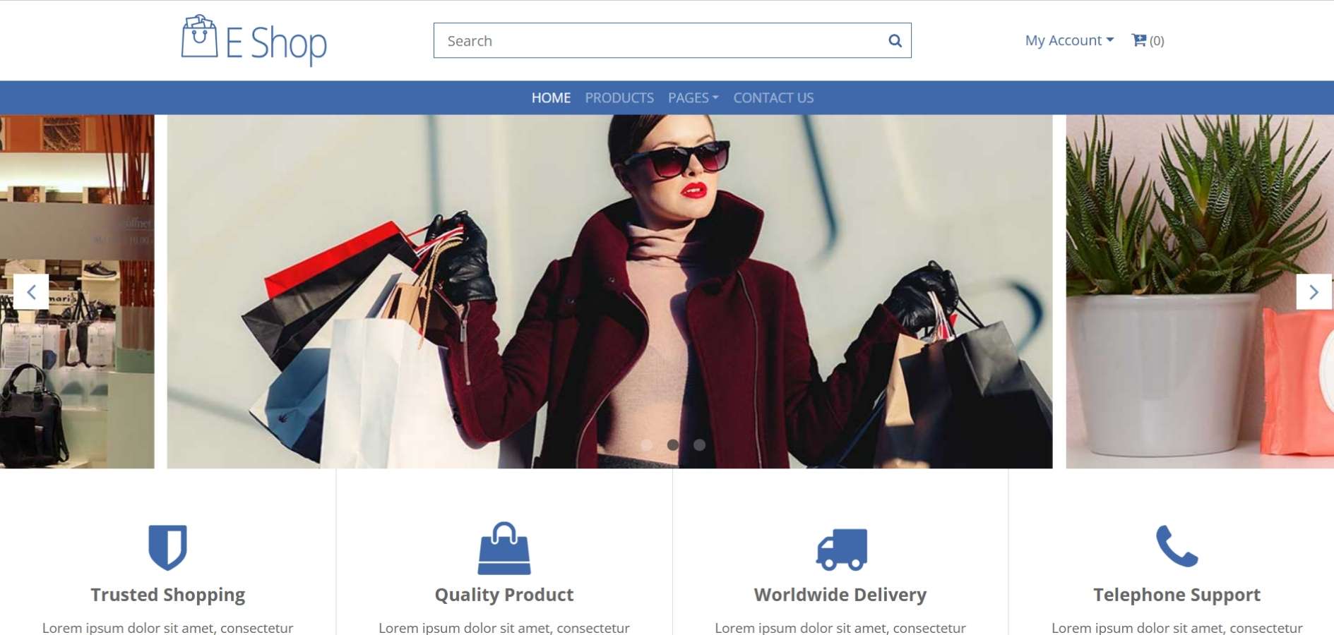 Bootstrap E-commerce HTML Template Bootstrap E-commerce HTML Template