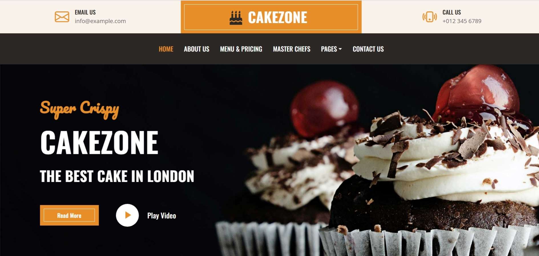Cake Shop Website HTML Template Cake Shop Website HTML Template