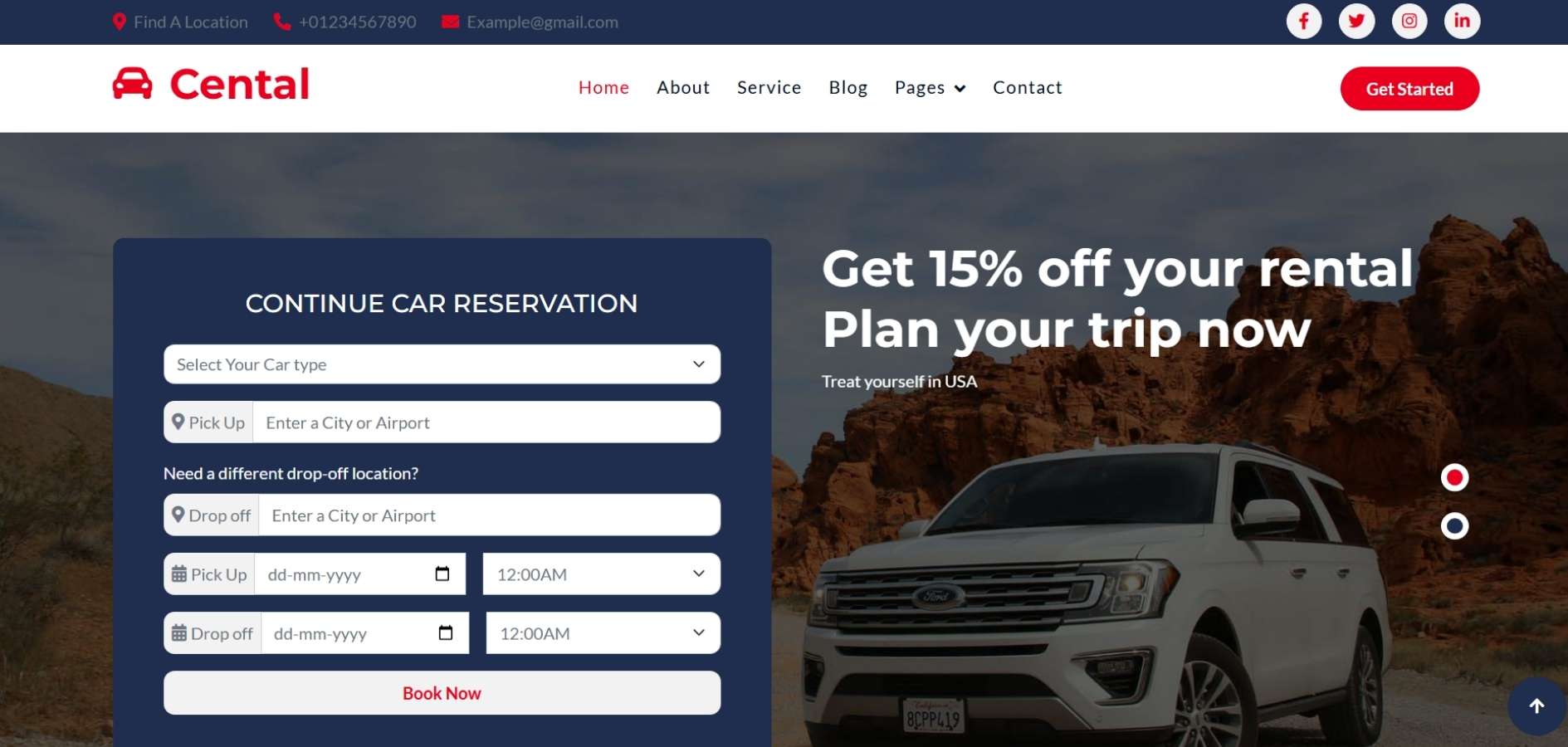 Car Rent HTML Template Car Rent HTML Template