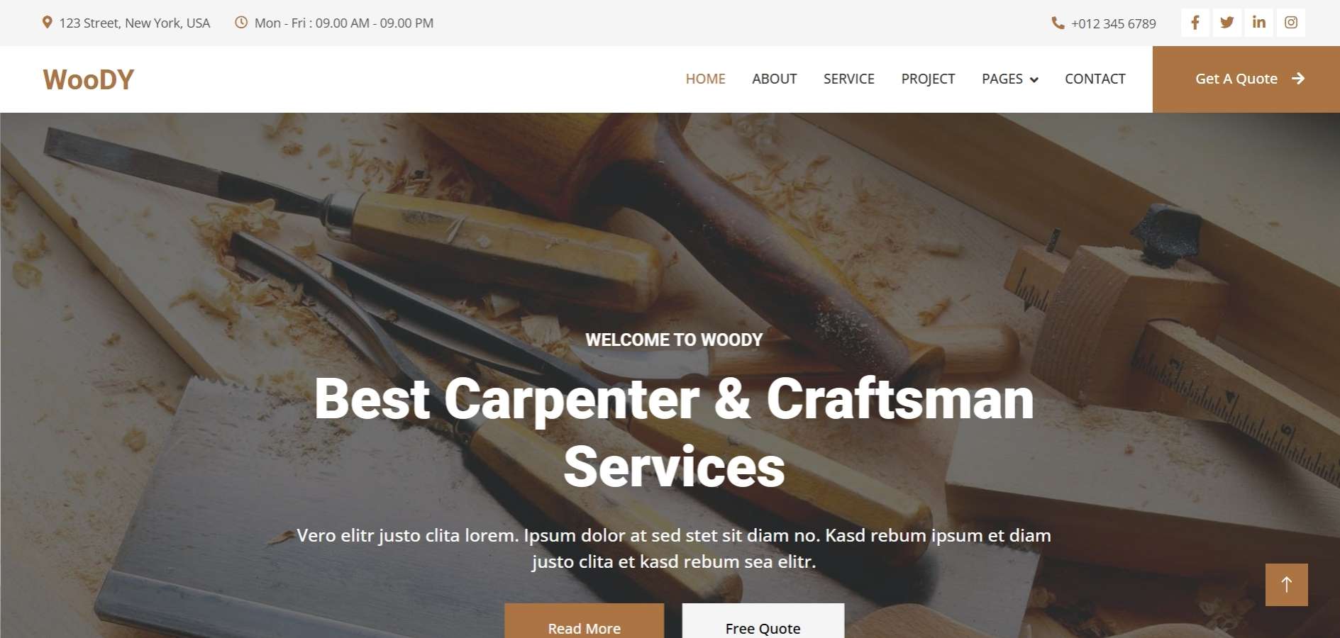 Carpenter Website HTML Template Carpenter Website HTML Template
