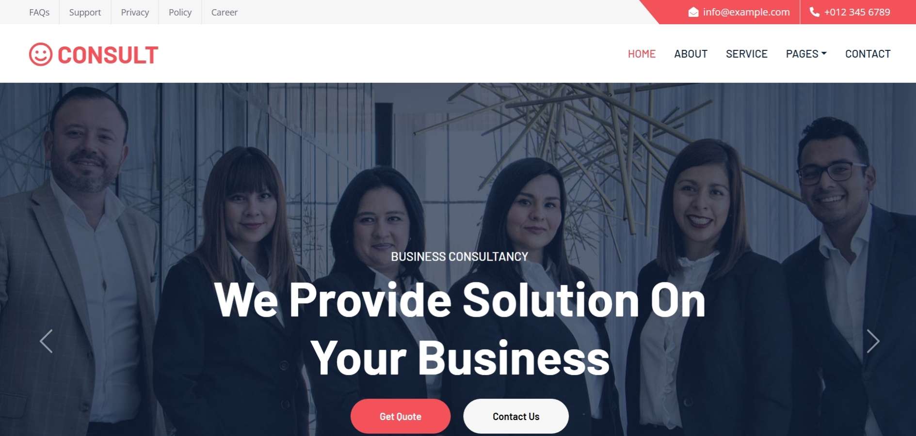 Consultancy HTML Template Consultancy HTML Template