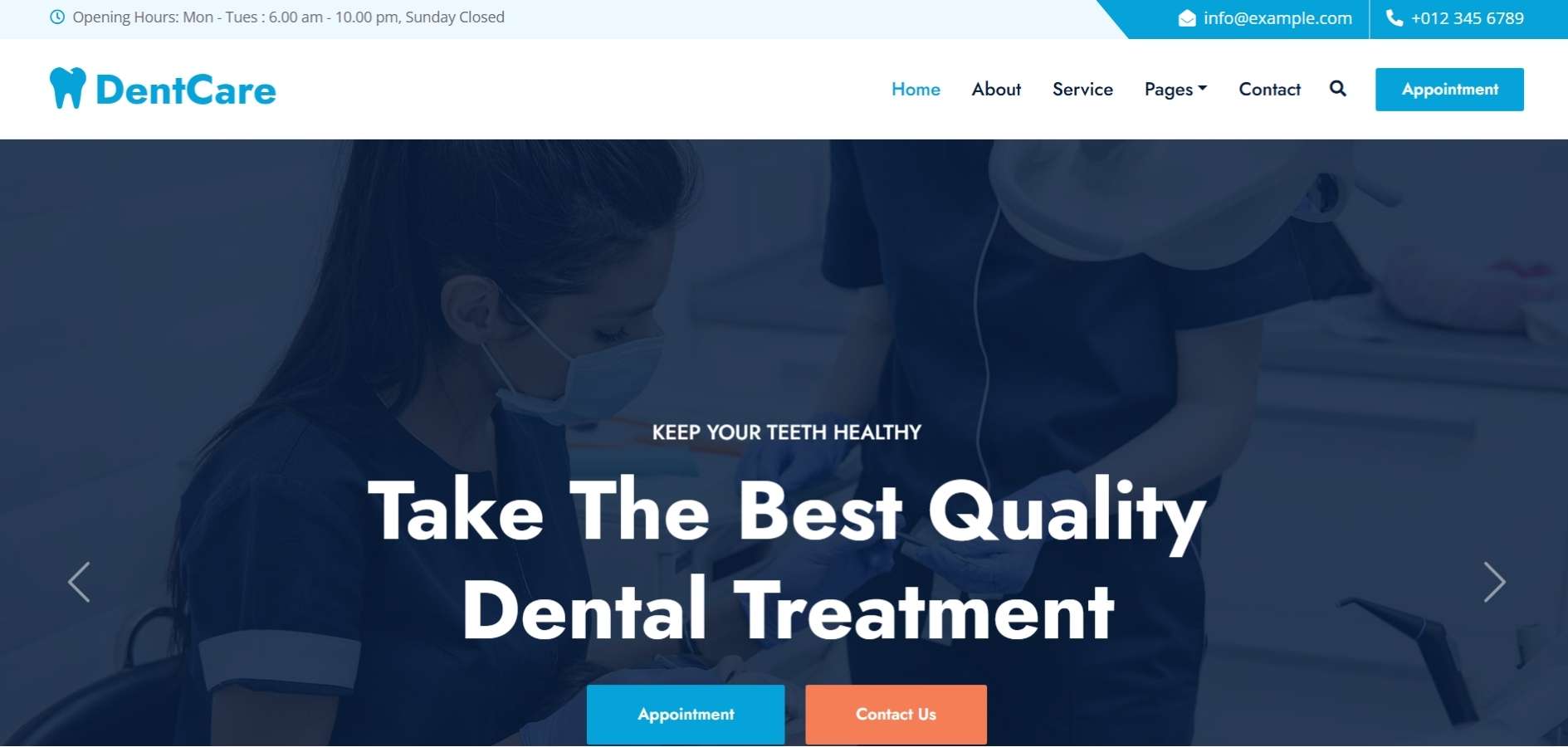 Dental Clinic Website HTML Template Dental Clinic Website HTML Template