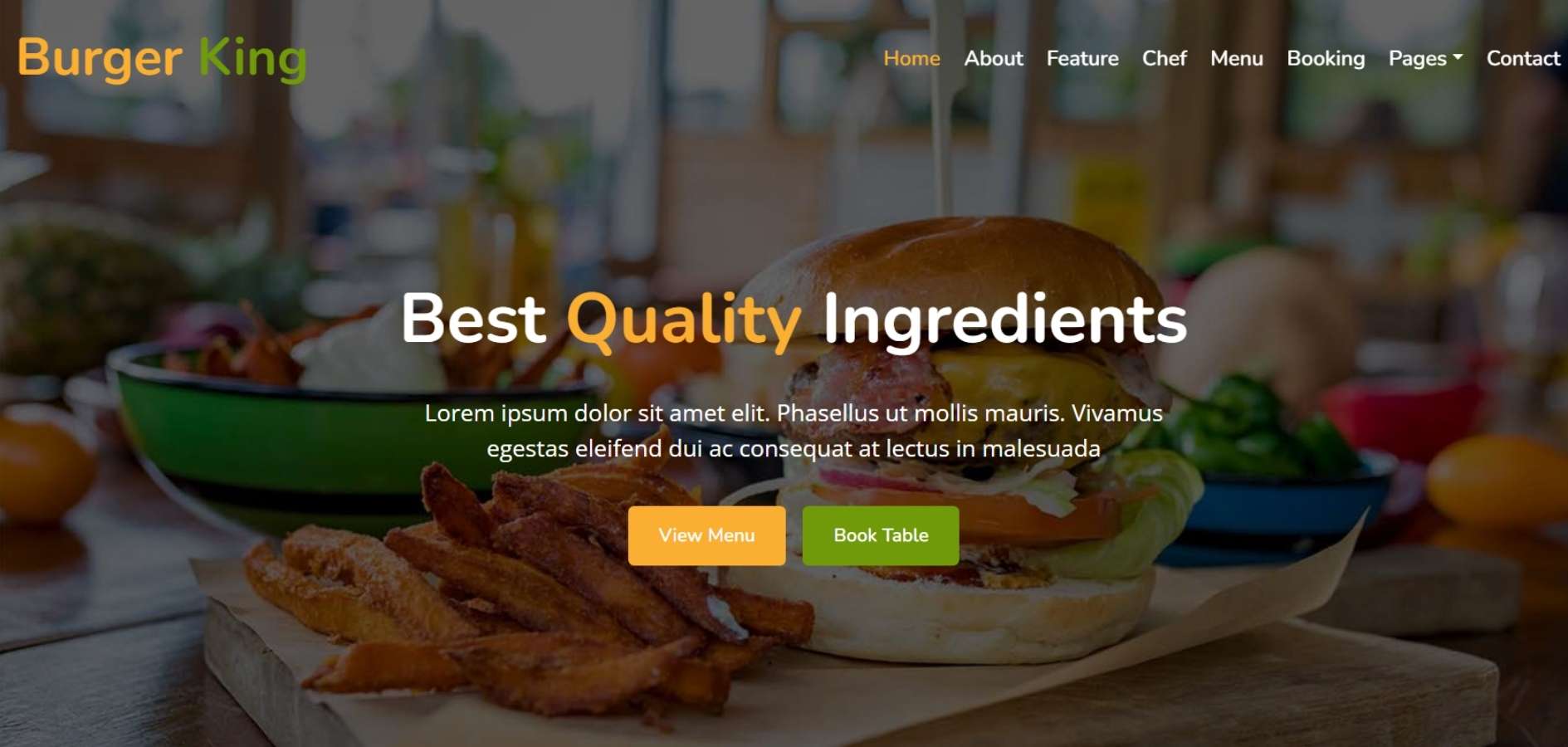 Food Website HTML Template Food Website HTML Template