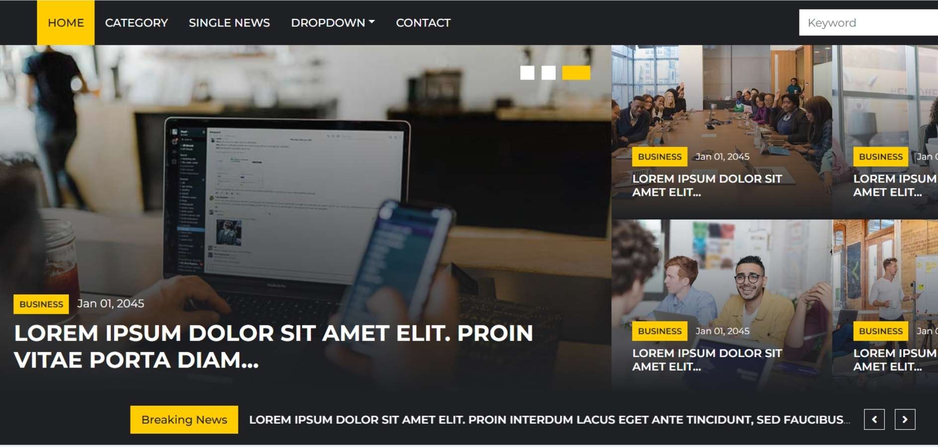 Free News Website HTML Template Free News Website HTML Template