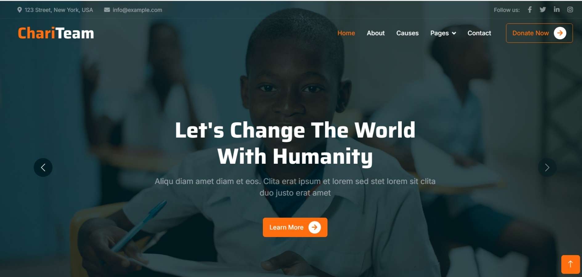 Free Nonprofit Website HTML Template Free Nonprofit Website HTML Template