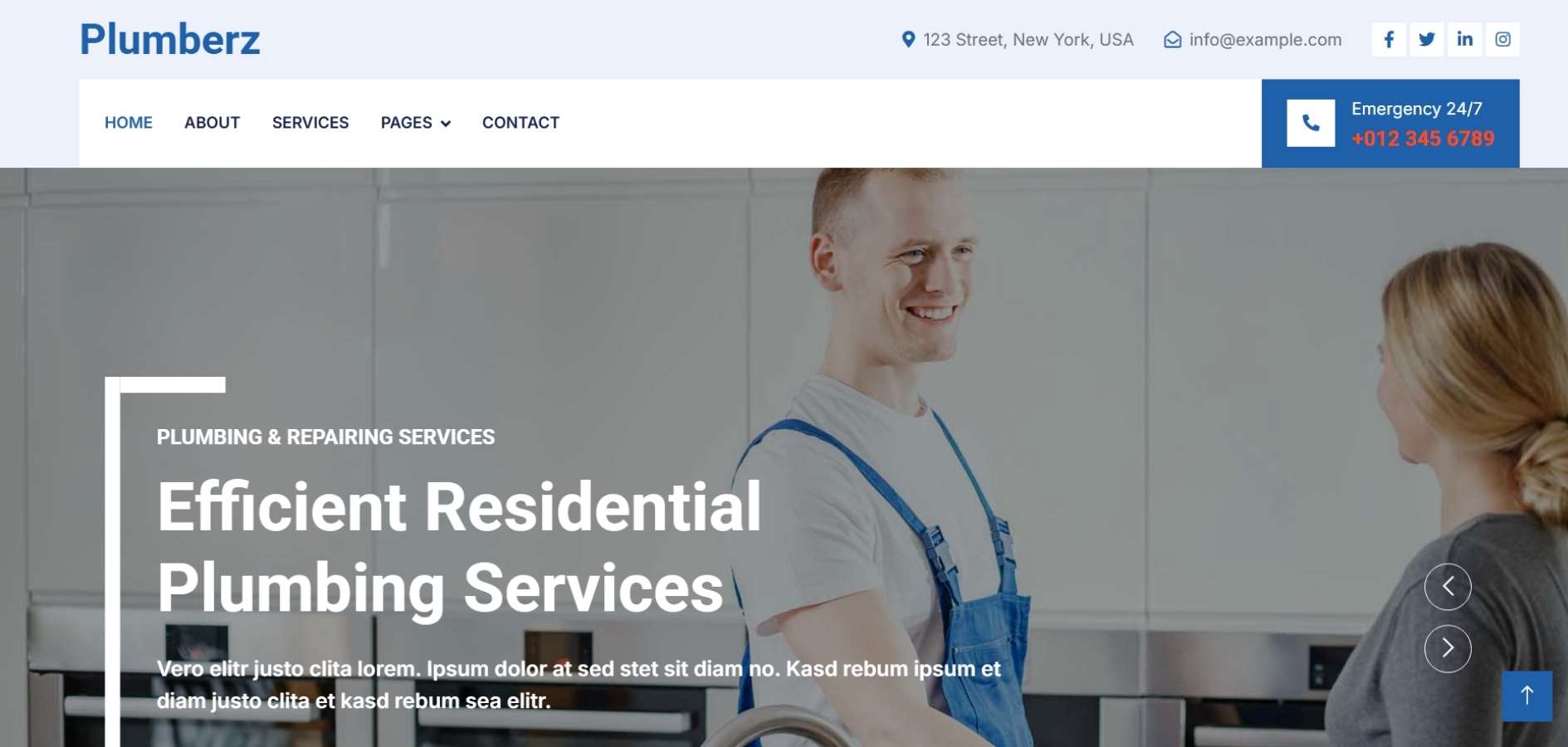 Free Plumbing Website HTML Template Free Plumbing Website HTML Template