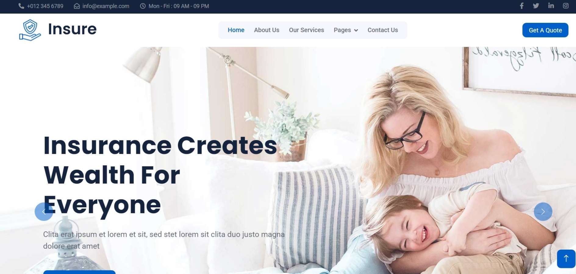 Insurance HTML Template Insurance HTML Template