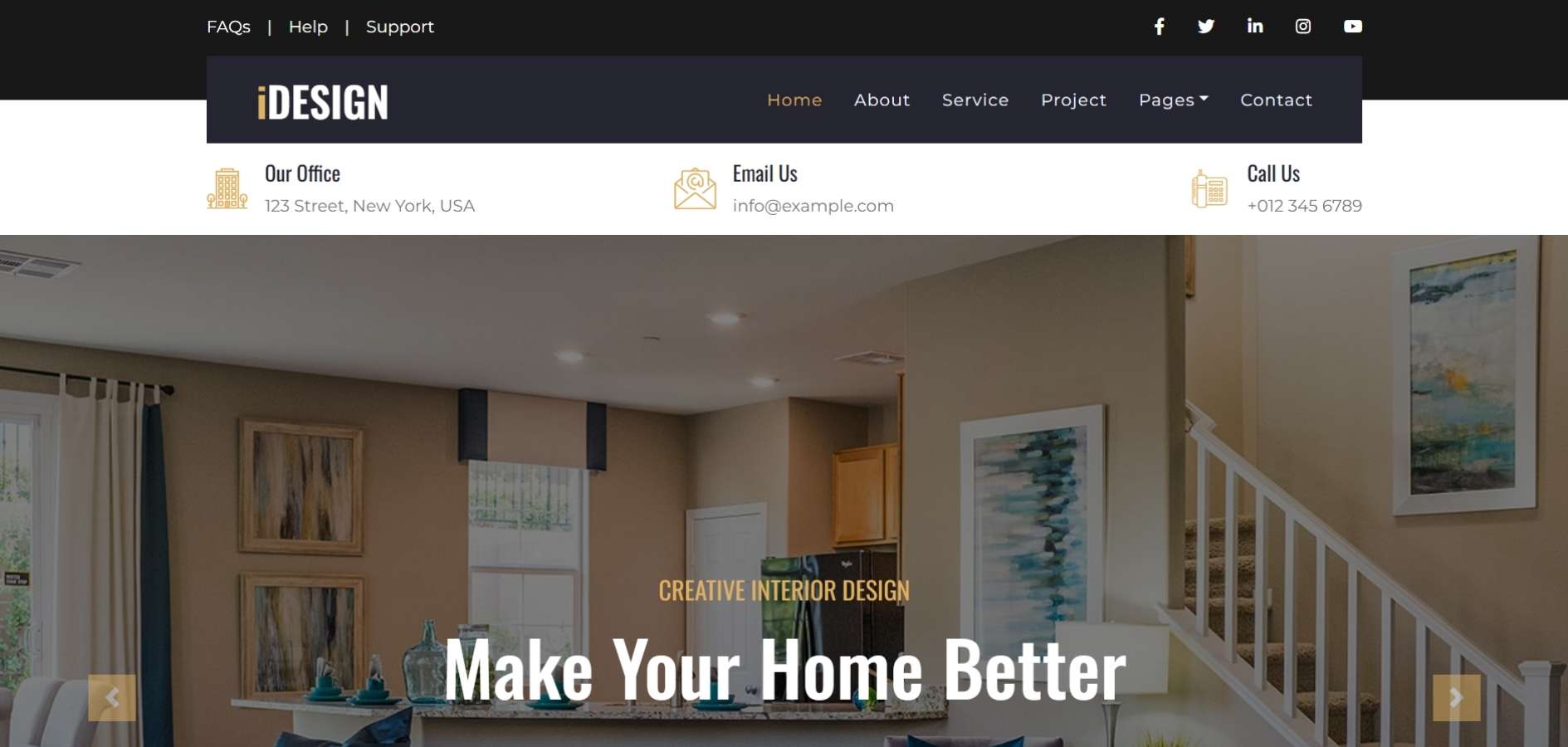 Interior Design HTML Template Interior Design HTML Template