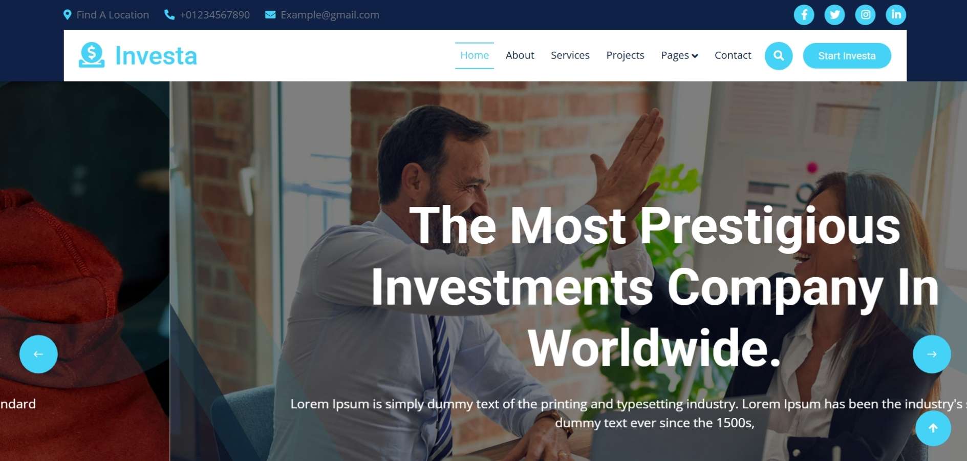 Investment Website HTML Template Investment Website HTML Template