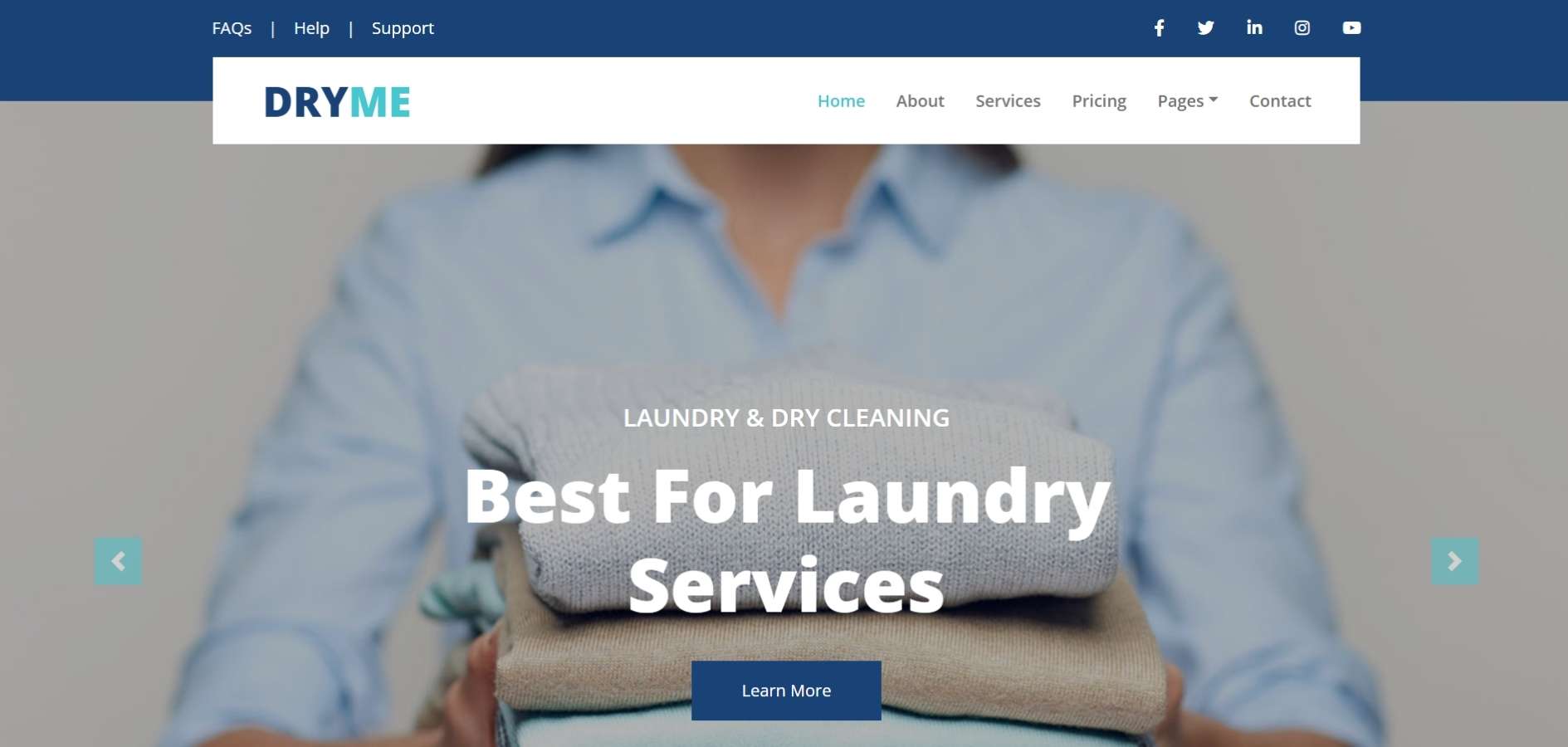 Laundry Service Website HTML Template Laundry Service Website HTML Template