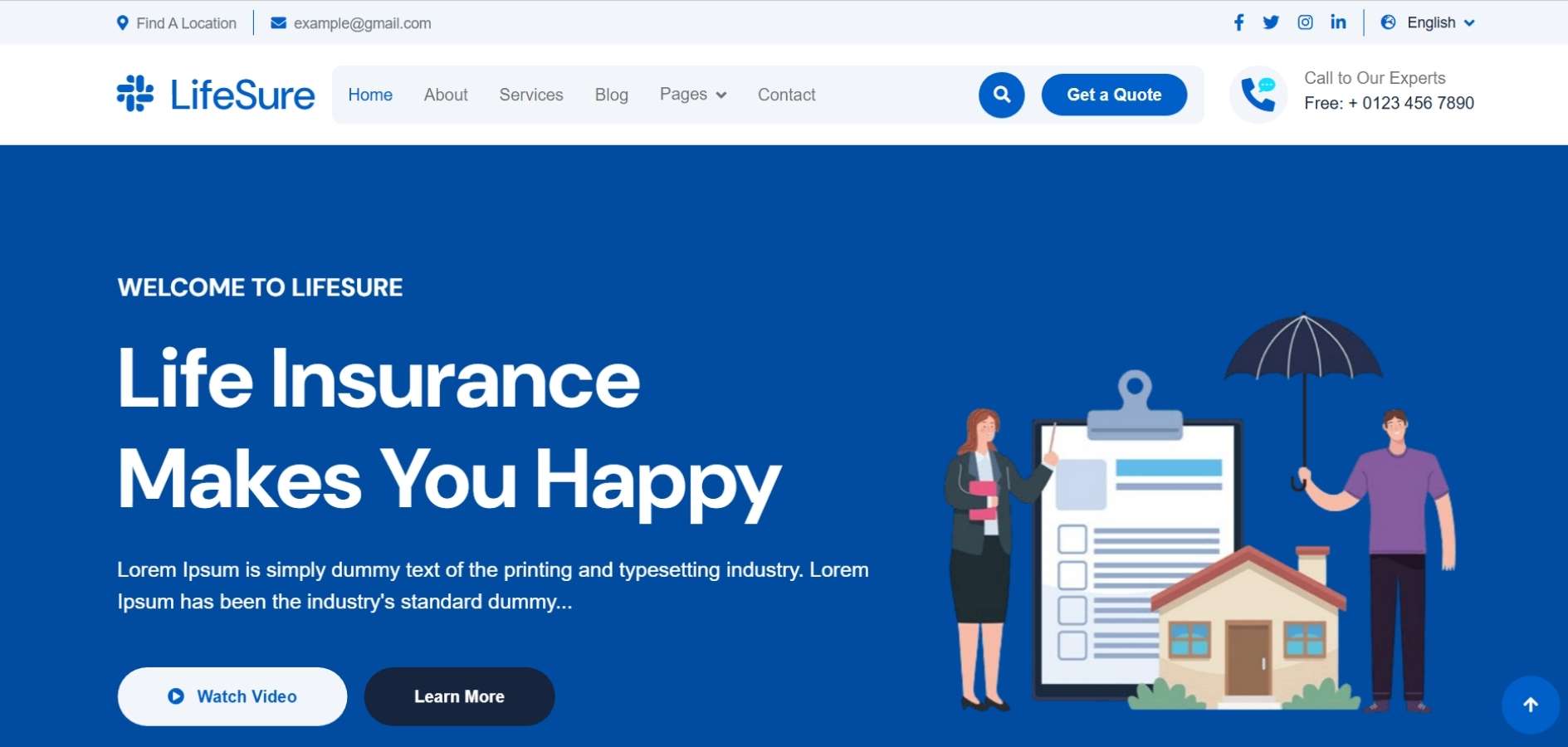 Life Insurance Website HTML Template Life Insurance Website HTML Template