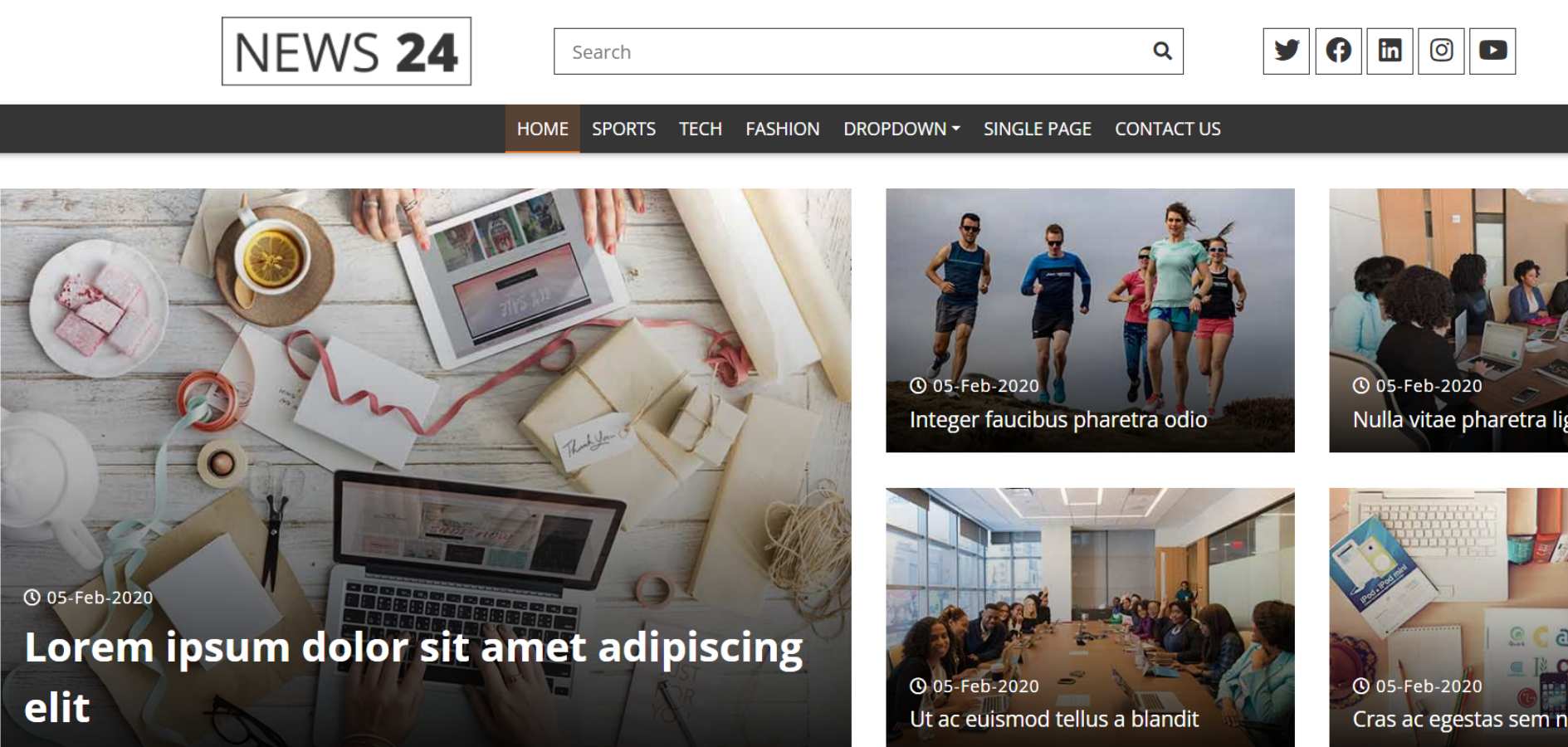 News Website HTML Template News Website HTML Template