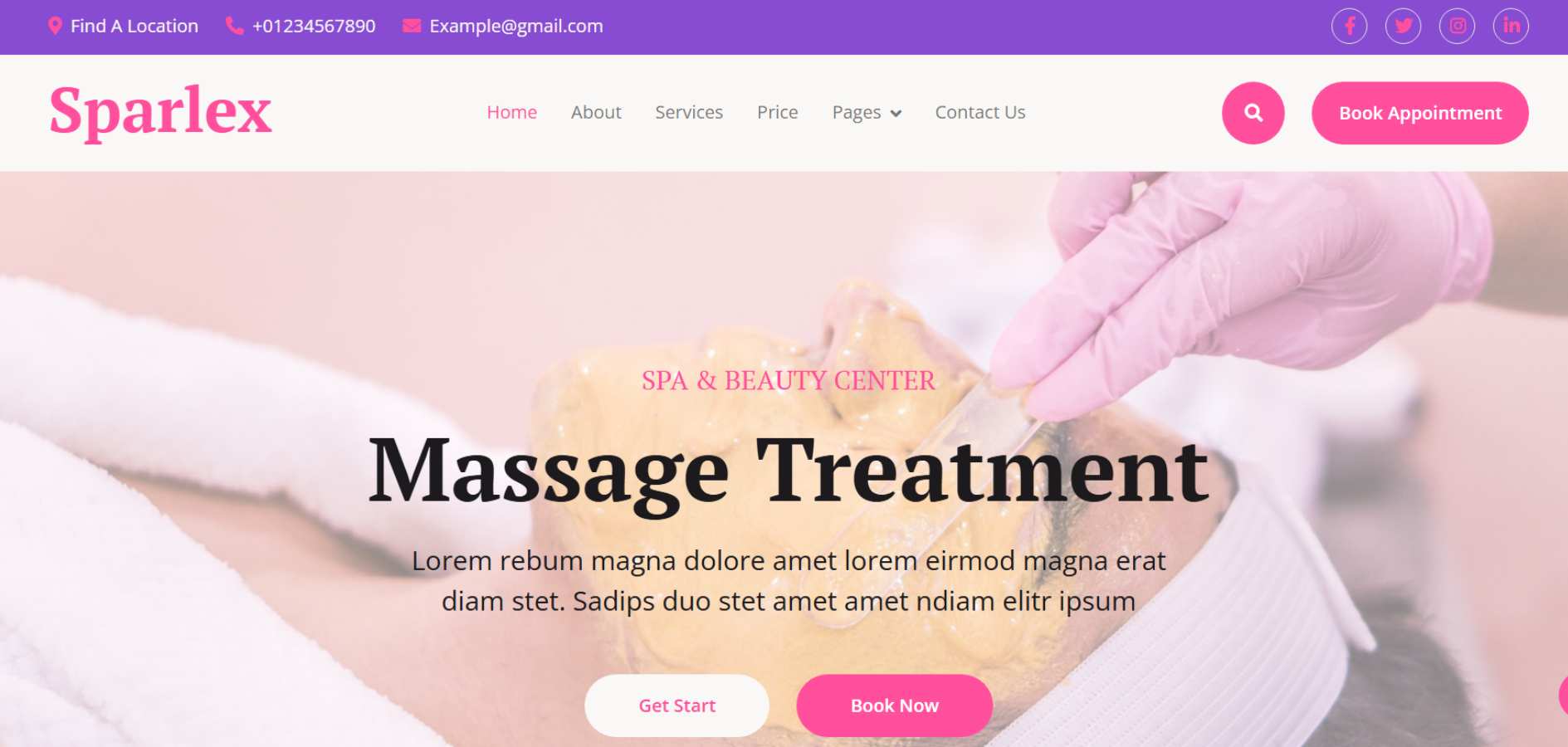 Spa Website HTML Template Spa Website HTML Template