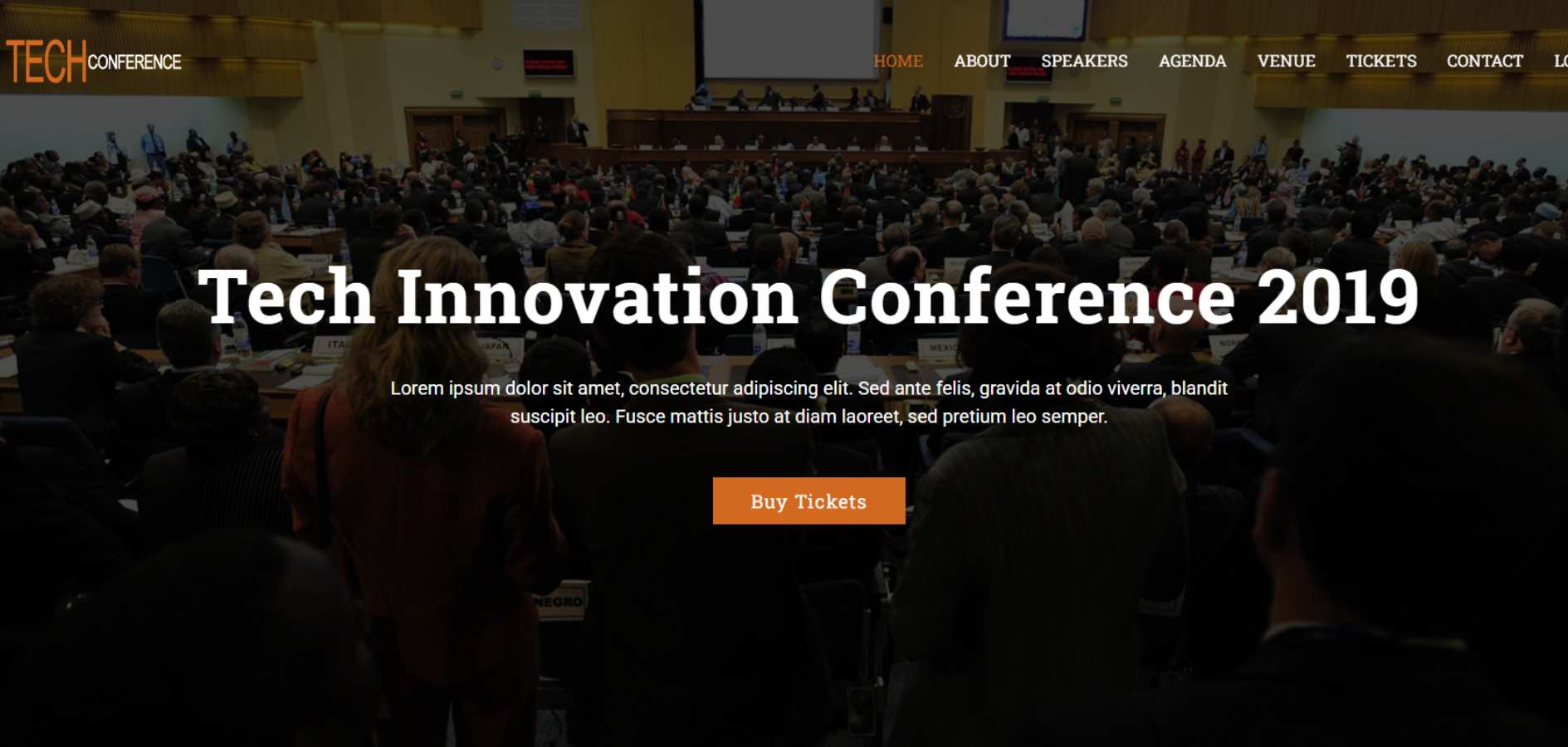 Tech Conference HTML Template Tech Conference HTML Template