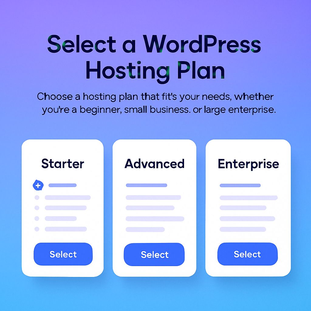 Select a Hosting Plan Select a Hosting Plan
